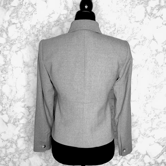 ⭐️ Ellen Tracy Gray WOOL 90s Tailored Blazer Jacket Women’s 2 Petite - Picture 3 of 7